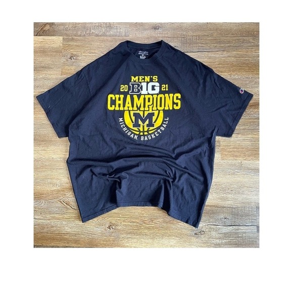Champion Other - Champion Michigan Basketball 2021 Big Ten Champions T Shirt Mens 2XL Navy Blue